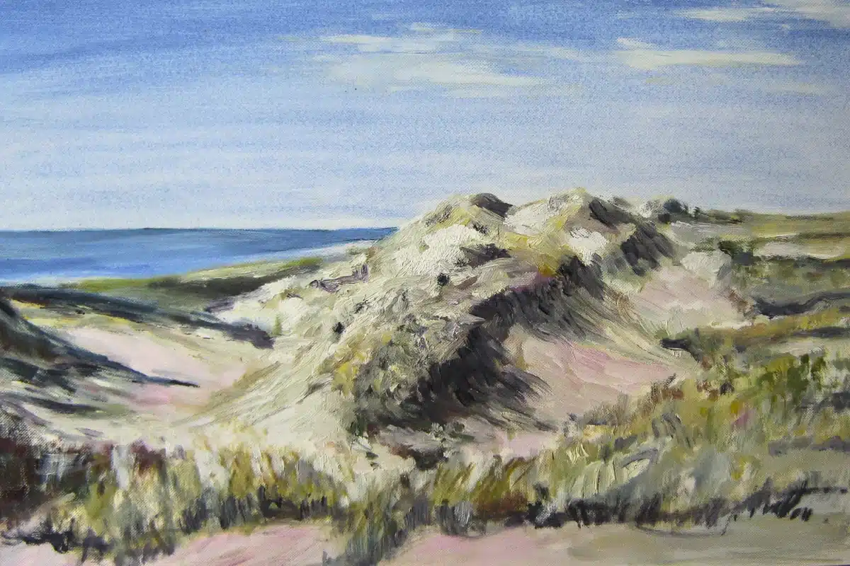 Ölgemälde Dünenlandschaft an der Küste – Christiane Odefey