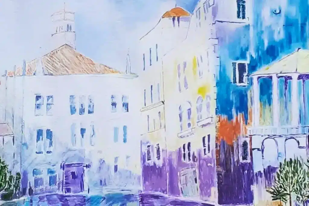 Aquarell italienische Stadtansicht – Susanne Odefey