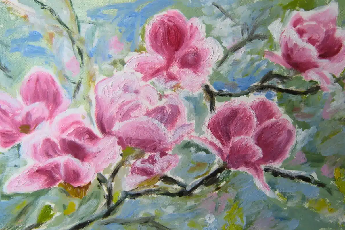 Ölbild Magnolienblüten – Christiane Odefey