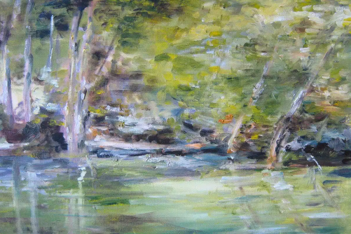 Ölbild Wasserlandschaft Masuren – Christiane Odefey