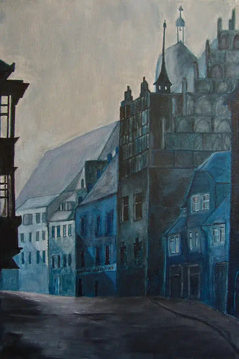 Acrylbild Stadtansicht Neustadt an der Orla – Susanne Odefey