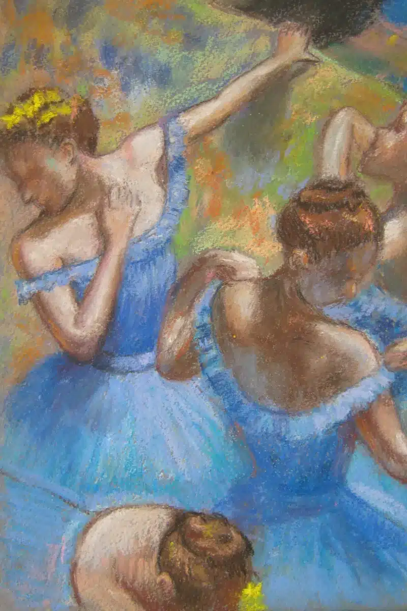 Pastellbild Tänzerinnen in Blau, nach Edgar Degas – Christiane Odefey