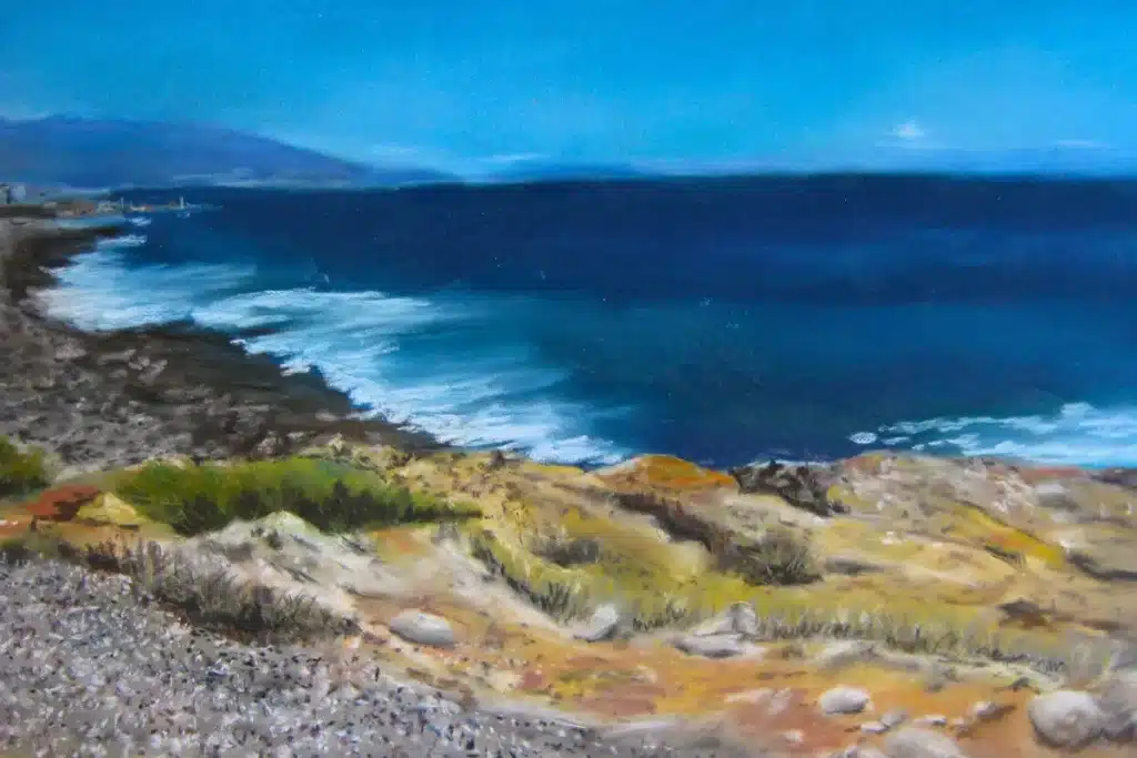 Pastellbild Strand auf Kreta – Christiane Odefey