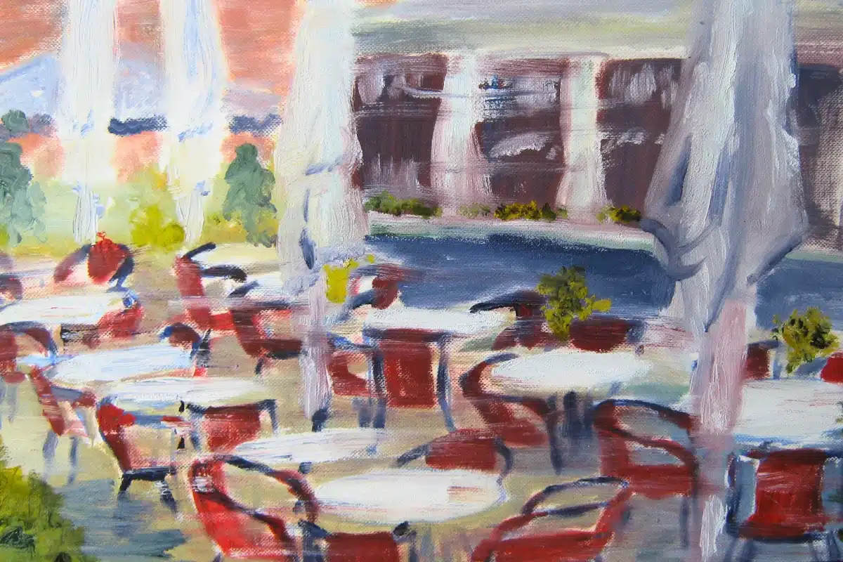 Ölbild Theatercafé Weimar – Christiane Odefey