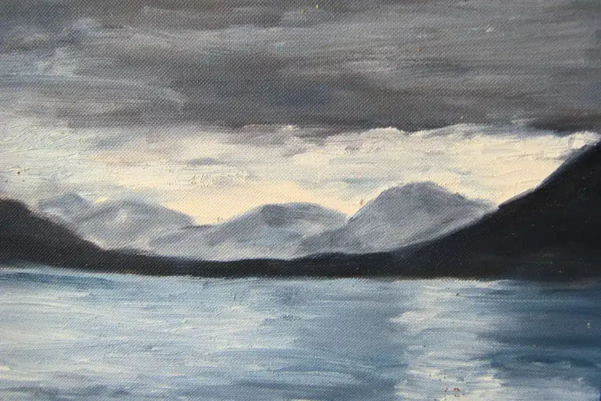Ölbild Abendstimmung am Meer – Christiane Odefey