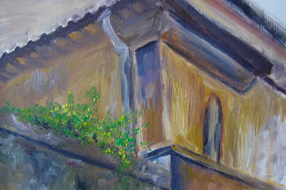 Ölbild Hausansicht in Florenz – Christiane Odefey