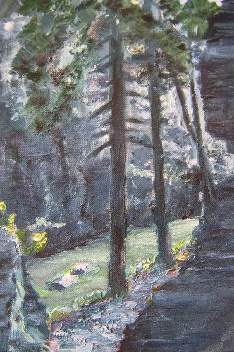 Ölbild Wald im Kirnitzschtal – Christiane Odefey
