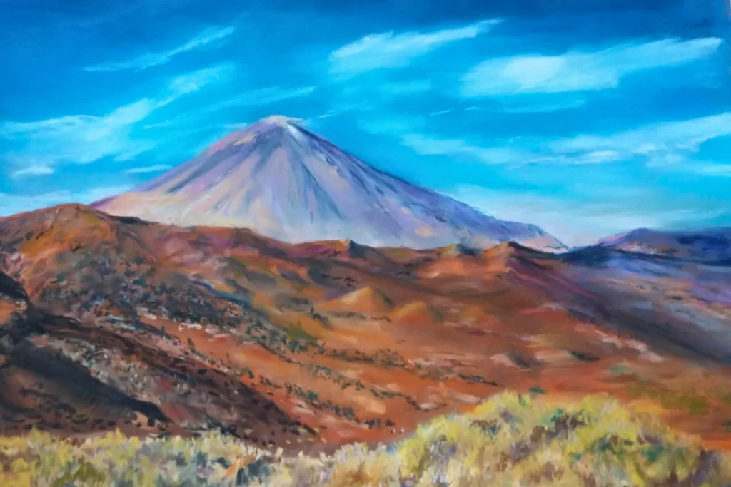 Pastellbild Vulkan Teide Teneriffa – Christiane Odefey