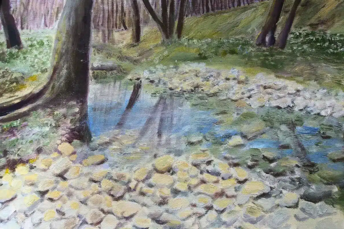 Ölbild Wald im Vorfrühling – Christiane Odefey