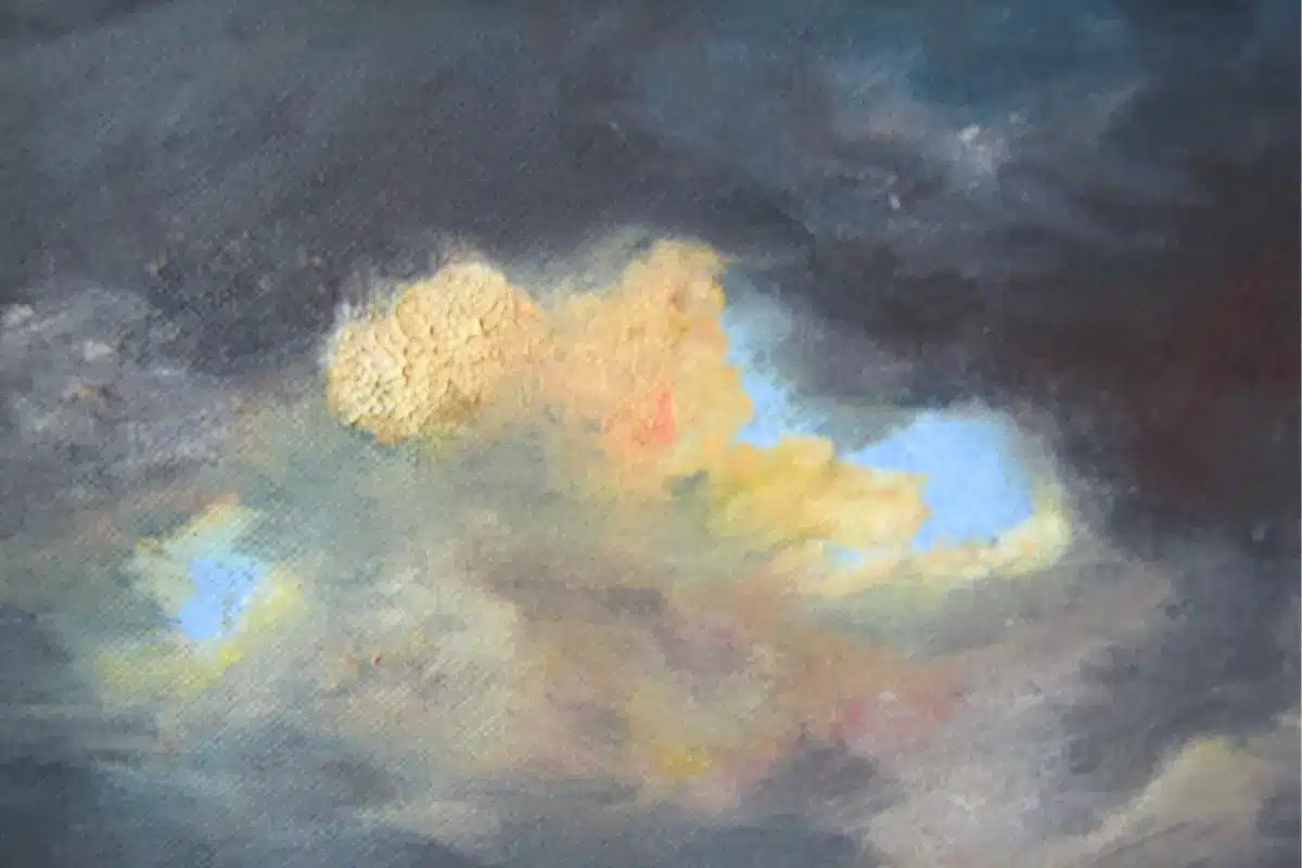 Ölbild Wolkenstudie – Christiane Odefey