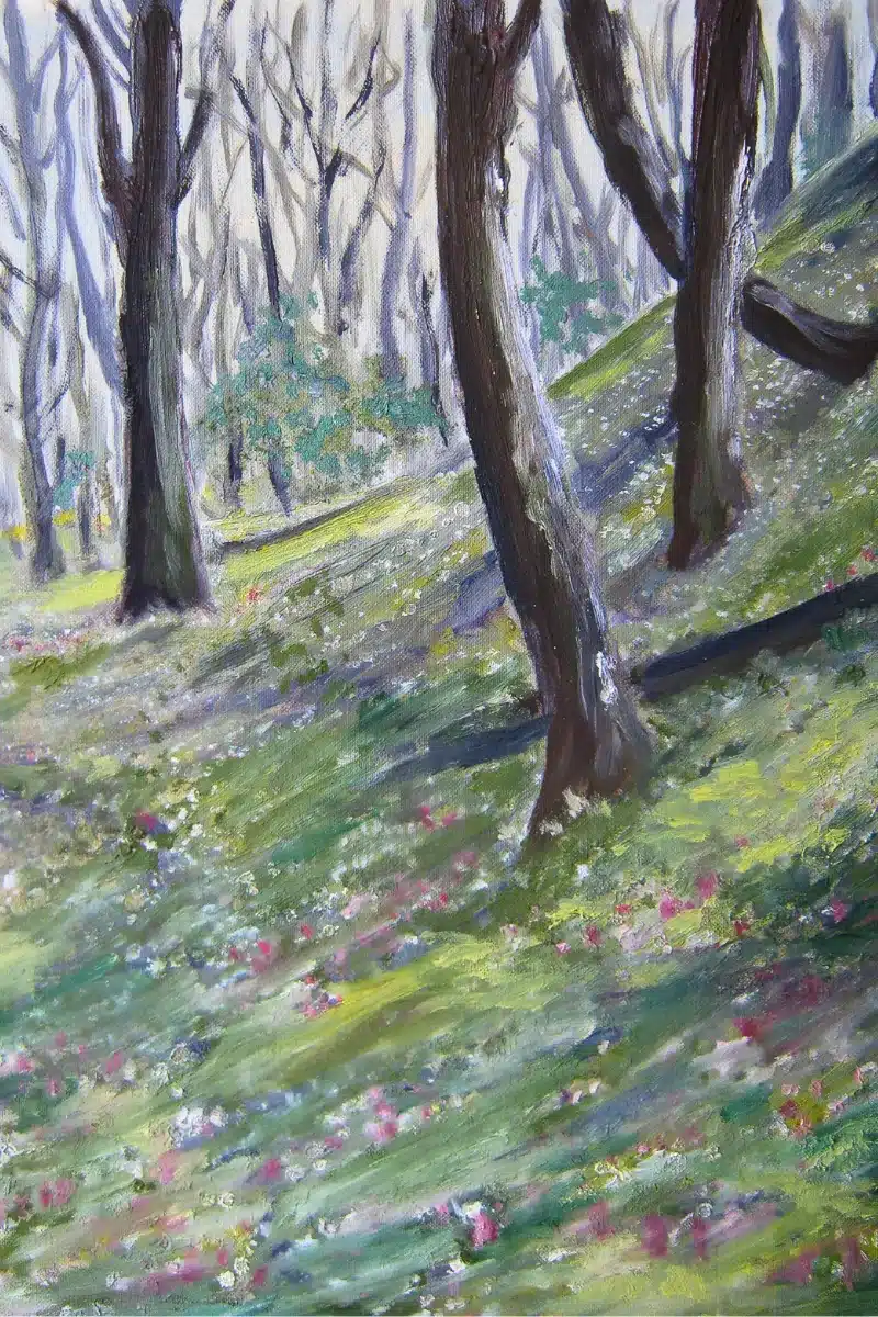 Ölbild Laubwald im Frühling – Christiane Odefey