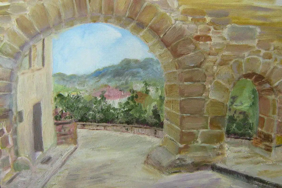 Ölbild Rotes Tor Stadtroda – Christiane Odefey