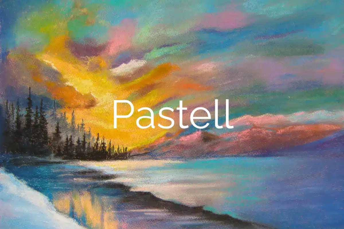 Pastellmalerei Jena – Polarlichter Christiane Odefey